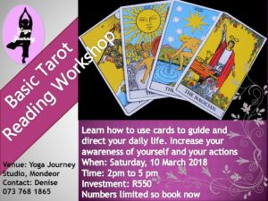 Basic Tarot Reading Workshop @ Yoga Journey Studio | Johannesburg South | Gauteng | South Africa